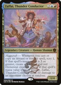 Zaffai, Thunder Conductor (Display Commander) - Thick Stock - Commander 2021 - Magic: The Gathering card