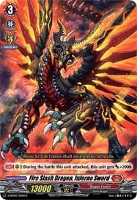 Fire Slash Dragon, Inferno Sword - D-SD01: Yu-yu Kondo -Holy Dragon- - Cardfight Vanguard card