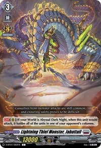 Lightning Thief Monster, Jabattail - D-BT01: Genesis of the Five Greats - Cardfight Vanguard card