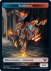 Elemental (2) // Avatar Double-sided Token - Strixhaven: School of Mages - Magic: The Gathering card