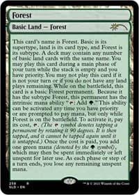 Forest (258) (Full-Text Lands) - Secret Lair Drop Series - Magic: The Gathering card