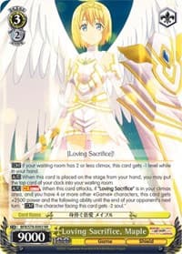 Loving Sacrifice, Maple - BOFURI: I Don't Want to Get Hurt, so I'll Max Out My Defense - Weiss Schwarz card