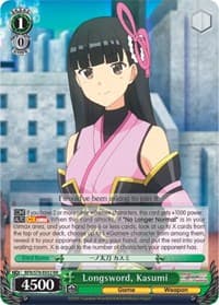 Longsword, Kasumi - BOFURI: I Don't Want to Get Hurt, so I'll Max Out My Defense - Weiss Schwarz card