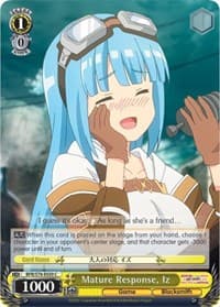 Mature Response, Iz - BOFURI: I Don't Want to Get Hurt, so I'll Max Out My Defense - Weiss Schwarz card