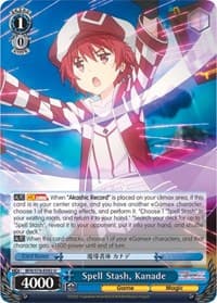 Spell Stash, Kanade - BOFURI: I Don't Want to Get Hurt, so I'll Max Out My Defense - Weiss Schwarz card