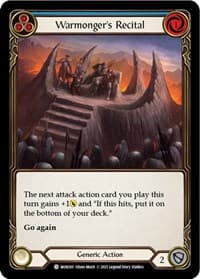 Warmonger's Recital (Blue) - Monarch - Flesh and Blood TCG card