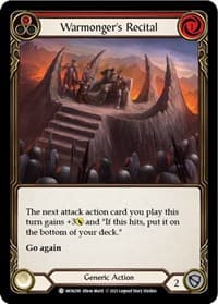 Warmonger's Recital (Red) - Monarch - Flesh and Blood TCG card
