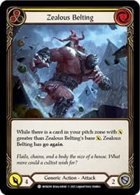 Zealous Belting (Yellow) - Monarch - Flesh and Blood TCG card