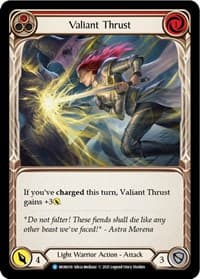 Valiant Thrust (Red) - Monarch - Flesh and Blood TCG card