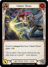 Valiant Thrust (Yellow) - Monarch - Flesh and Blood TCG card