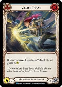 Valiant Thrust (Blue) - Monarch - Flesh and Blood TCG card