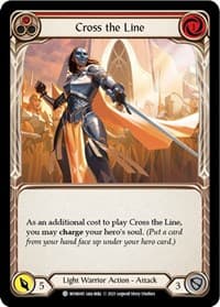 Cross the Line (Red) - Monarch - Flesh and Blood TCG card