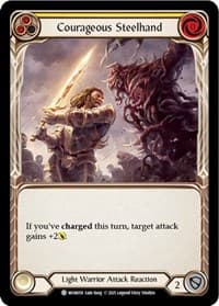 Courageous Steelhand (Yellow) - Monarch - Flesh and Blood TCG card