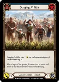 Surging Militia (Blue) - Monarch - Flesh and Blood TCG card