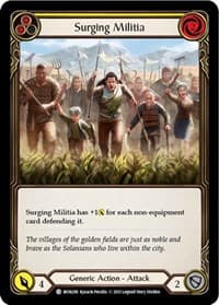 Surging Militia (Yellow) - Monarch - Flesh and Blood TCG card