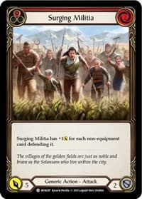 Surging Militia (Red) - Monarch - Flesh and Blood TCG card