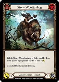 Stony Woottonhog (Blue) - Monarch - Flesh and Blood TCG card