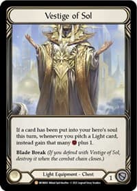 Vestige of Sol - Monarch - Flesh and Blood TCG card