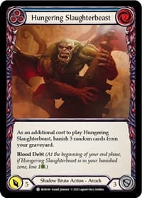Hungering Slaughterbeast (Blue) - Monarch - Flesh and Blood TCG card