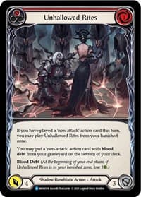 Unhallowed Rites (Red) - Monarch - Flesh and Blood TCG card