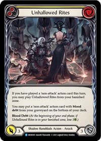 Unhallowed Rites (Yellow) - Monarch - Flesh and Blood TCG card