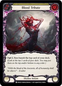 Blood Tribute (Yellow) - Monarch - Flesh and Blood TCG card