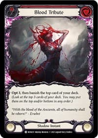Blood Tribute (Red) - Monarch - Flesh and Blood TCG card