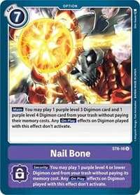Nail Bone - Starter Deck 06: Venomous Violet - Digimon Card Game card