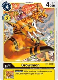 Growlmon - Great Legend - Digimon Card Game card