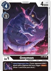 Greymon - Starter Deck 05: Machine Black - Digimon Card Game card