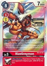RizeGreymon - Great Legend - Digimon Card Game card