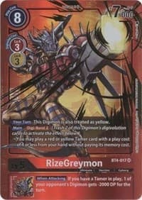 RizeGreymon (Alternate Art) - Great Legend - Digimon Card Game card