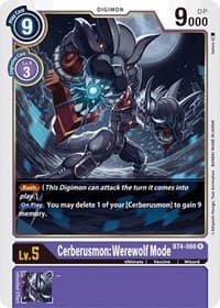 Cerberusmon: Werewolf Mode - Great Legend - Digimon Card Game card