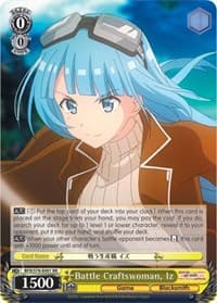Battle Craftswoman, Iz - BOFURI: I Don't Want to Get Hurt, so I'll Max Out My Defense - Weiss Schwarz card