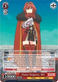 Flame Emperor, Mii - BOFURI: I Don't Want to Get Hurt, so I'll Max Out My Defense - Weiss Schwarz card
