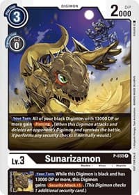 Sunarizamon - P-033 (Great Legend Power Up Pack) - Digimon Promotion Cards - Digimon Card Game card