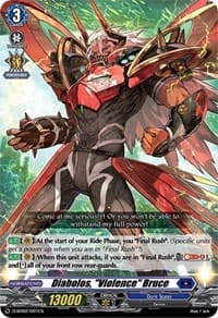 Diabolos, "Violence" Bruce - D-SD02: Danji Momoyama -Tyrant Tiger- - Cardfight Vanguard card