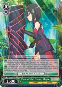 Face of the Game, Maple - BOFURI: I Don't Want to Get Hurt, so I'll Max Out My Defense - Weiss Schwarz card