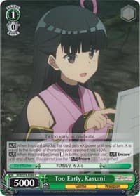 Too Early, Kasumi - BOFURI: I Don't Want to Get Hurt, so I'll Max Out My Defense - Weiss Schwarz card