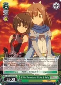 A Wild Adventure, Maple & Sally - BOFURI: I Don't Want to Get Hurt, so I'll Max Out My Defense - Weiss Schwarz card