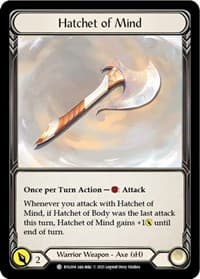 Hatchet of Mind - Blitz Deck: Monarch - Boltyn - Flesh and Blood TCG card