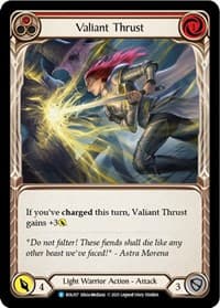 Valiant Thrust - Blitz Deck: Monarch - Boltyn - Flesh and Blood TCG card