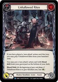 Unhallowed Rites (Red) - Blitz Deck: Monarch - Chane - Flesh and Blood TCG card