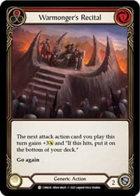 Warmonger's Recital (Red) - Blitz Deck: Monarch - Chane - Flesh and Blood TCG card