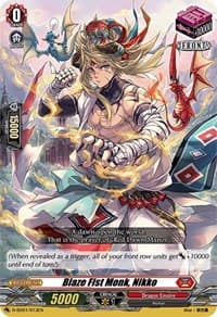 Blaze Fist Monk, Nikko - D-SD01: Yu-yu Kondo -Holy Dragon- - Cardfight Vanguard card