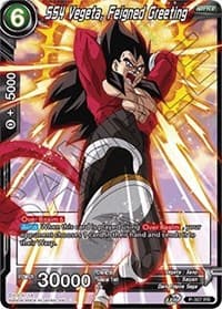 SS4 Vegeta, Feigned Greeting - Promotion Cards - Dragon Ball Super: Masters card