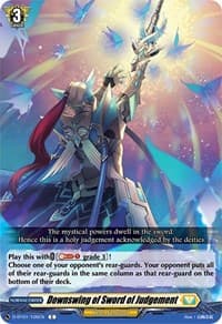 Downswing of Sword of Judgement - D-BT01: Genesis of the Five Greats - Cardfight Vanguard card
