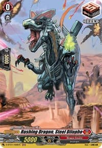 Rushing Dragon, Steel Dilopho (Holo) - D-BT01: Genesis of the Five Greats - Cardfight Vanguard card