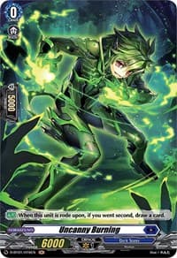 Uncanny Burning (Holo) - D-BT01: Genesis of the Five Greats - Cardfight Vanguard card