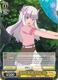 Battle-Ready Force, Yui - BOFURI: I Don't Want to Get Hurt, so I'll Max Out My Defense - Weiss Schwarz card
